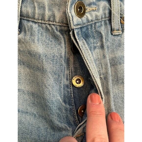Pistola Womens Denim Jean Shorts Sz 27 Blue Button Fly High Rise Distressed NWOT - Picture 5 of 8